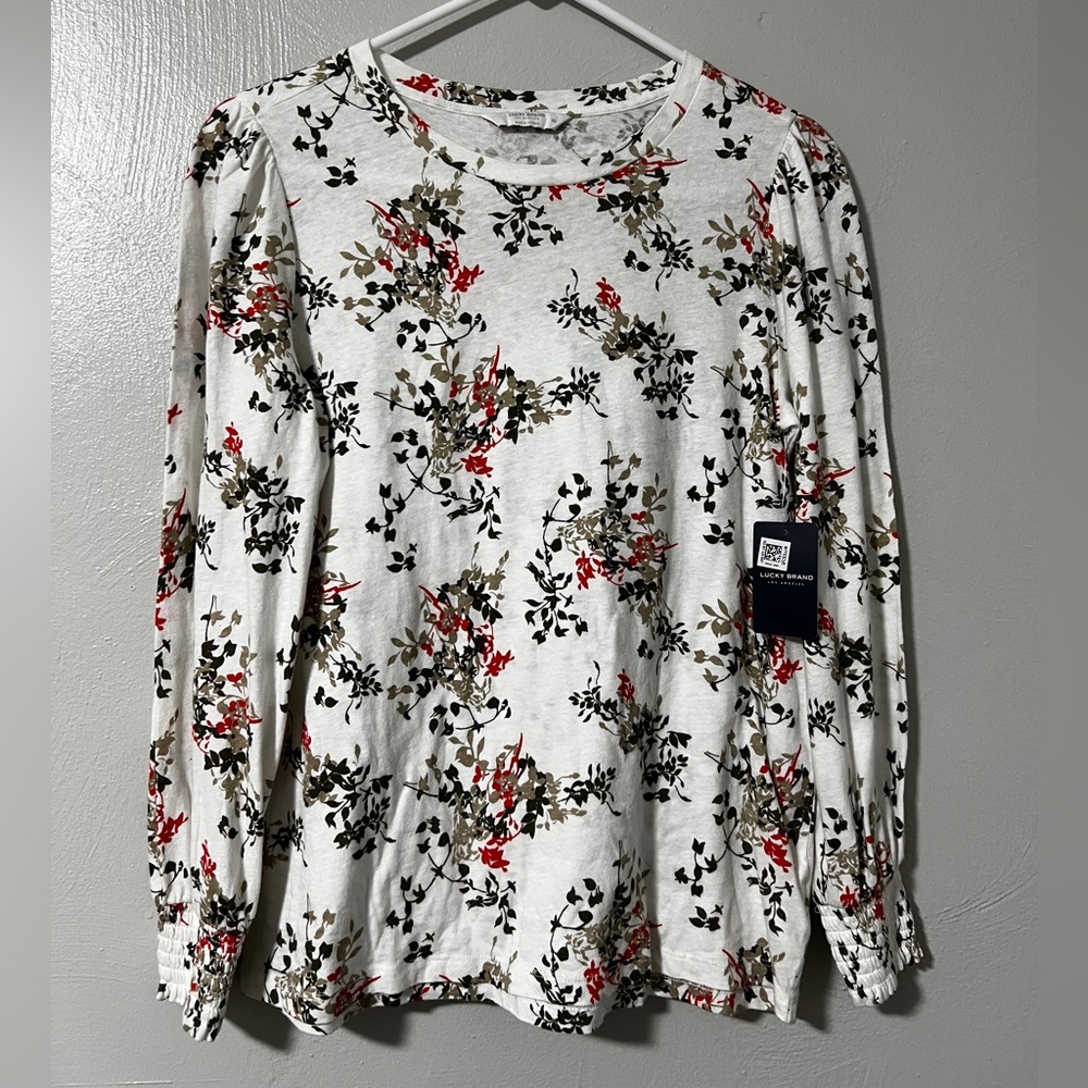 Lucky Brand Floral Long Sleeve Top – Size XS